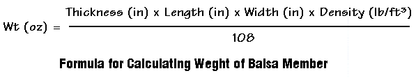 Wt (oz) = Thickness (in) x Length (in) x Width (in) x Density (lb/ft) / 108